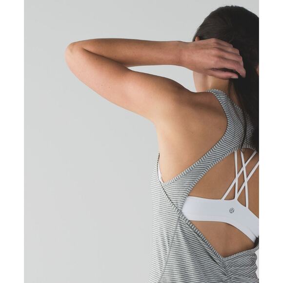 (8) NWT Lululemon Go For It Dress Hyper Stripe Heathered Medium Grey Ghost - Picture 6 of 8